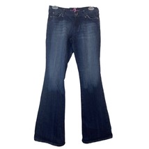 7 For All Mankind Blue Denim Flare Jeans Womens 26 Low Rise 5 Pocket Str... - £17.98 GBP