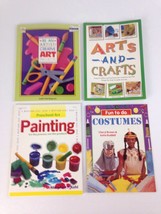 Kids Arts &amp; Crafts Painting Costumes 4 Book Lot Homeschool Art Class Teacher - £12.56 GBP