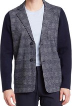 Raffi Cashmere Men&#39;s Blue Front Plaid  Knit Wool  Blazer Jacket Sz US XL... - £167.53 GBP