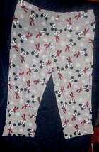 Women&#39;s Plus Size Holiday Mickey Mouse Fleece Matching Family PJ Pants Gray 3X - £10.21 GBP