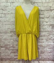 Ashley Stewart Romper Womens Plus Size 24 Yellow Surplice Wrap Front V Neck - £23.09 GBP