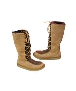 Tall UGG Whitley Moccasin Boots. Sheepskin Suede Leather Lace Size 9 EU 40 - $1,175.35 MXN