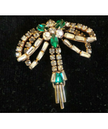 Phyllis Dragonfly Pin Pendant 1/20-12k Clear Blue/emerald color rhinesto... - €23,90 EUR