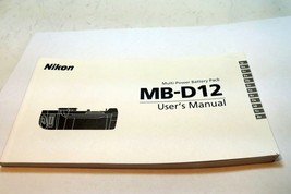 Nikon MD-12 Multi-Power Battery Grip Pack User&#39;s Manual GUIDE - $24.85