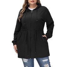Plus Size Tunic Hoodies For Women Daily Wear Oversized Clothes 3 Xl Black - £62.87 GBP