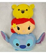 Disney Tsum Tsum Winnie The Pooh Little Mermaid Stitch 3 Face 13&quot; Plush - $347.79 MXN