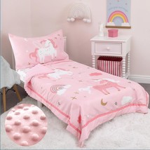 Toddler Bedding Set-4 Pieces Toddler Bedding Sets For Girls Boys Include... - £43.24 GBP
