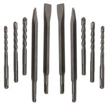 10 Pc HAMMER DRILL BIT SET SDS Plus Masonry Concrete Bull Pt Flat Chisel... - $14.99