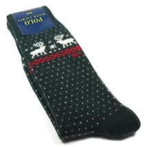 Polo Ralph Lauren Men&#39;s Wool Dress Socks Intarsia Moose Pattern Hunter 10-13 - £14.41 GBP