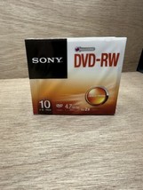 Sony DVD-RW Disc 10-Pack 4.7 GB 120 Min 1-2x Factory Sealed. - $19.79