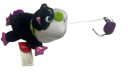 RUSS CAT  MOUSE in his mouth 7&quot; Black White  plush Toy RARE! - £17.44 GBP