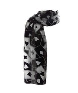New Company Womens Playing Cards Poker Scarf - Black - One Size - £11.69 GBP