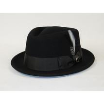 Bruno Capelo Hat Wool Fedora Diamond Crown Santana Stingy Brim SA200 Black image 4