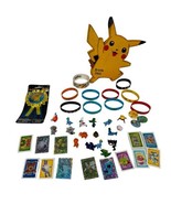 Pokemon Birthday Party Favors Lot with Miniatures, Bracelets, Stickers &amp;... - $30.00