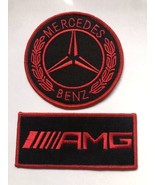 MERCEDES BENZ AMG SEW/IRON PATCH BADGE UNIFORM BLACK RED RACING FORMULA 1 - $308.54 MXN