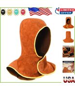 Durable Leather Welding Cap with Extra Neck Drape - Flame Retardant Safety - $701.41 MXN