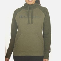 Champion Ladies&#39; Fleece Hooded Pullover, Army Green Small - $17.82