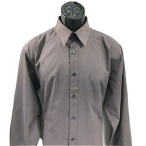 Daniel Ellissa Men&#39;s Dress Shirt Charcoal Gray Convertible Cuffs Size 15... - $12.99