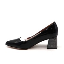  spring autumn fashion shoes black blue thick heels elegant office lady ladies footwear thumb200