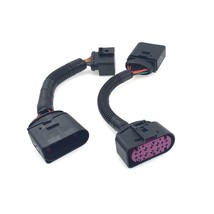 2Pcs 14 pins Headlights Wiring Harness Connector Plug Adapter For Audi V... - $488.09 MXN