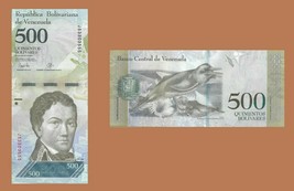 Venezuela P94, 500 Bolivar, Miranda / 2 Amazon Dolphins , Gusano flower 2017 UNC - £1.13 GBP