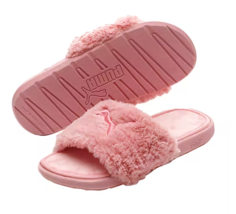 Puma  Big Girls Cool Cat Fluffy Slide Sandals - £19.54 GBP