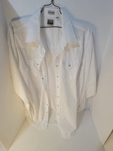 ely cattleman pearl snap shirt 18x35 Tall Man - £12.91 GBP