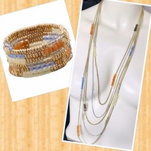 New With Chico’s Tags multi strand necklace Chico&#39;s Evie Coil Bracelet - £43.45 GBP