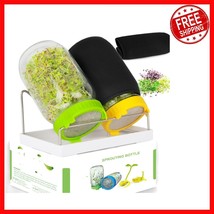 Versatile Sprout Growing Kit for Beans and Greens - 2 Large Mason Jars I... - $42.67