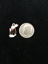 Dressed Up bunny Special Occasion enamel Pendant charm or Necklace Charm - $12.30