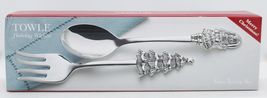 NEW Towle Holiday Wishes Two Piece Salad Serving Set, Santa and Christma... - $19.79