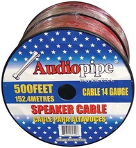 Audiopipe Speaker Wire 14-Gauge 500 Foot Spool - Black/Red - $145.97 CAD