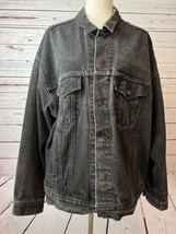 Levi Strauss Denim Jean Jacket XL Extra Large 70507 4159 Black Cotton 90... - $249.05