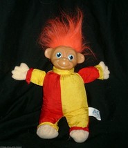 10" Vintage 1991 Ace Novelty Clown Troll Stuffed Animal Plush Toy Doll Nylon Red - $18.05