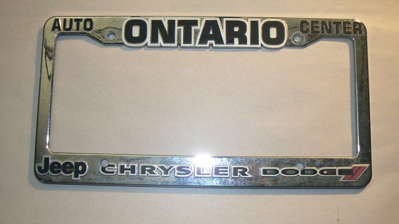Ontario Jeep Chrysler Dodge Auto Center License Plate Frame Dealership P... - $18.32