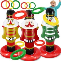 3 Pack Large Christmas Nutcrackers Inflatable Ring Toss Games Christmas ... - £22.37 GBP