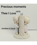 Jonathan &amp; David 1979 Precious Moments-Thee I Love -Boy Girl Carved Tree... - £12.64 GBP