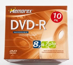 Memorex 8x 4.7GB 120min DVD+R 10PK With Jewel Cases (BRAND NEW SEALED) - €6,83 EUR