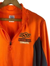 OSU Cowboys 1/4 Zip Pullover Small Orange DriFit Mens Long Sleeve Oklahoma State - £29.75 GBP