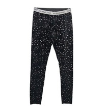 Victoria&#39;s Secret Women&#39;s S Silver Glitter Moons Stars Black Velvet Leggings - £18.62 GBP