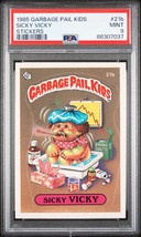 1985 Topps OS1 Garbage Pail Kids Series 1 Sicky Vicky 21b Matte Card PSA 9 MINT - £194.72 GBP