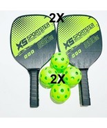 Pickleball Paddle Set with 4 Rackets 8 Balls and 2Carry Bag SHIP OUT FRO... - $39.29