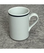 Dansk Bistro Christianshavn White With Blue Stripe 9 oz Mug Cup Coffee Tea - $9.89