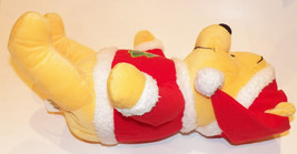 Winnie Pooh Christmas 18&quot; Plush Disney Stuffed Animal Tree Santa Suit Ha... - £15.53 GBP