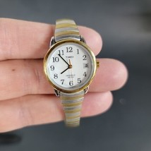 Timex Indiglo WR 30M Silver Tone Quartz Analog Women&#39;s Watch Sz. 6&quot; New Battery - £15.44 GBP
