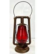 Vintage 14&quot; C.T Ham Mfg Co Railroad Lantern Rare Red Globe No O SSS - $1,288.00 MXN