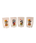 2000 Walt Disney World McDonald&#39;s Mickey Mouse Square Glasses Set of 4 V... - $33.07 CAD