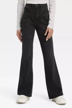 NEW Women&#39;s High-Rise Flare Jeans Universal Thread Black Wash size 2 - $24.26