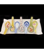 Set Of 8 Asian Porcelain Spoons Tapas Serving Ceramic Dish Sushi Appetiz... - $44.52