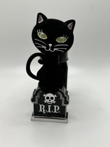 Bath &amp; Body Works HALLOWEEN Black Cat RIP Tombstone Wallflower Plug In HTF - $18.49